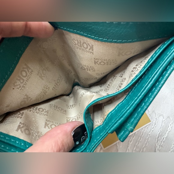 Michael Kors Teal Wallet - Picture 8 of 12